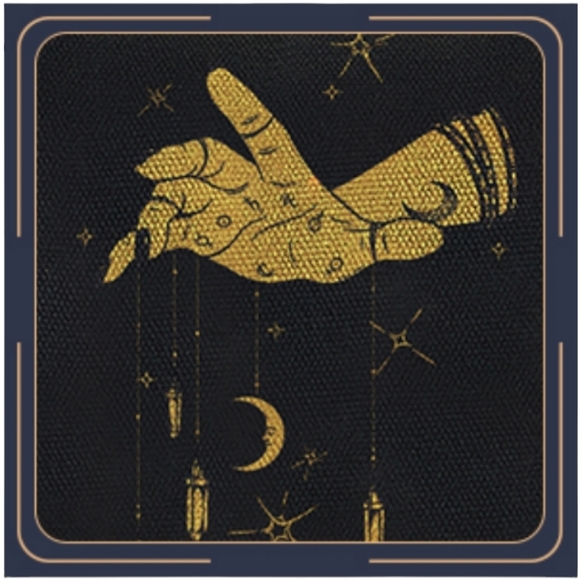 Sun,Moon,and Stars Tarot ClothW/ Hunnee Tarot Deck and Zippered Canvas Case - Picture 9 of 10